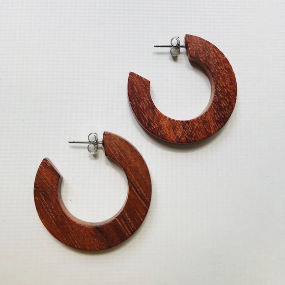 Jewelry - Wooden hoop earring Jewelry - Wooden hoop earring
